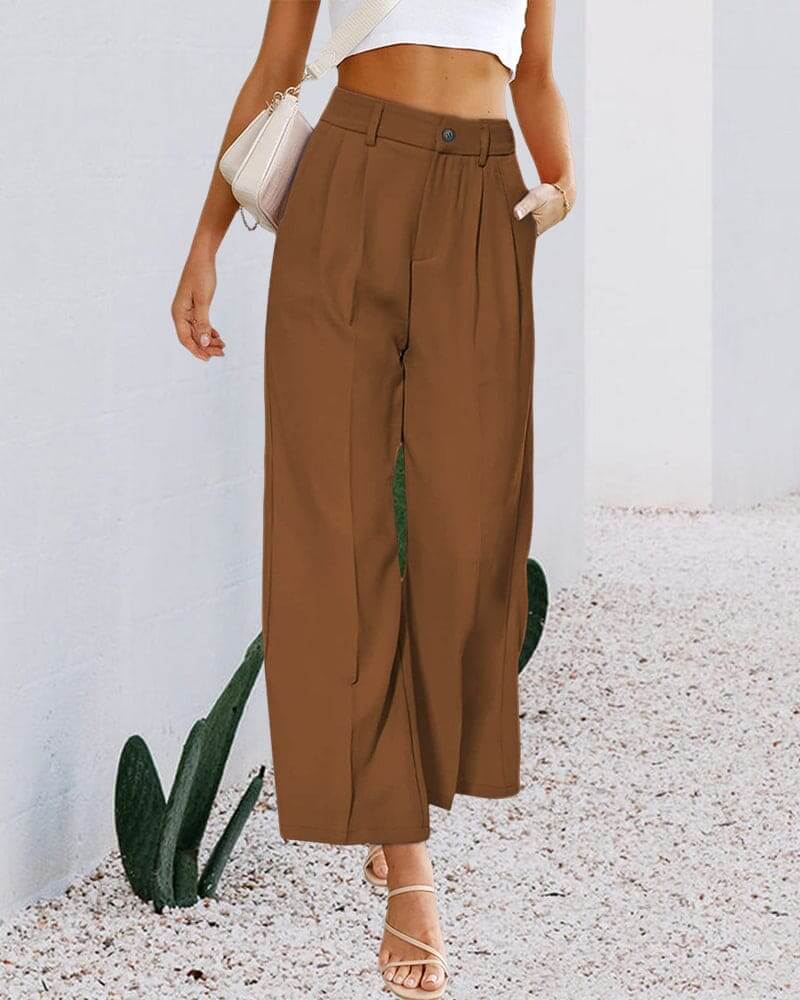 Women's High-Waisted Wide-Leg Trousers