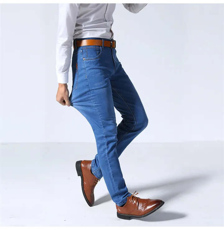 Men's Classic Straight Leg Jeans: Durable Denim