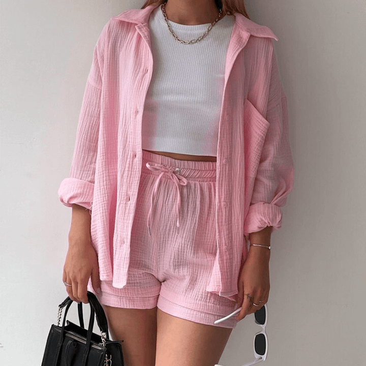 Women's Cotton Loungewear Set: Soft, Comfortable & Relaxed Fit