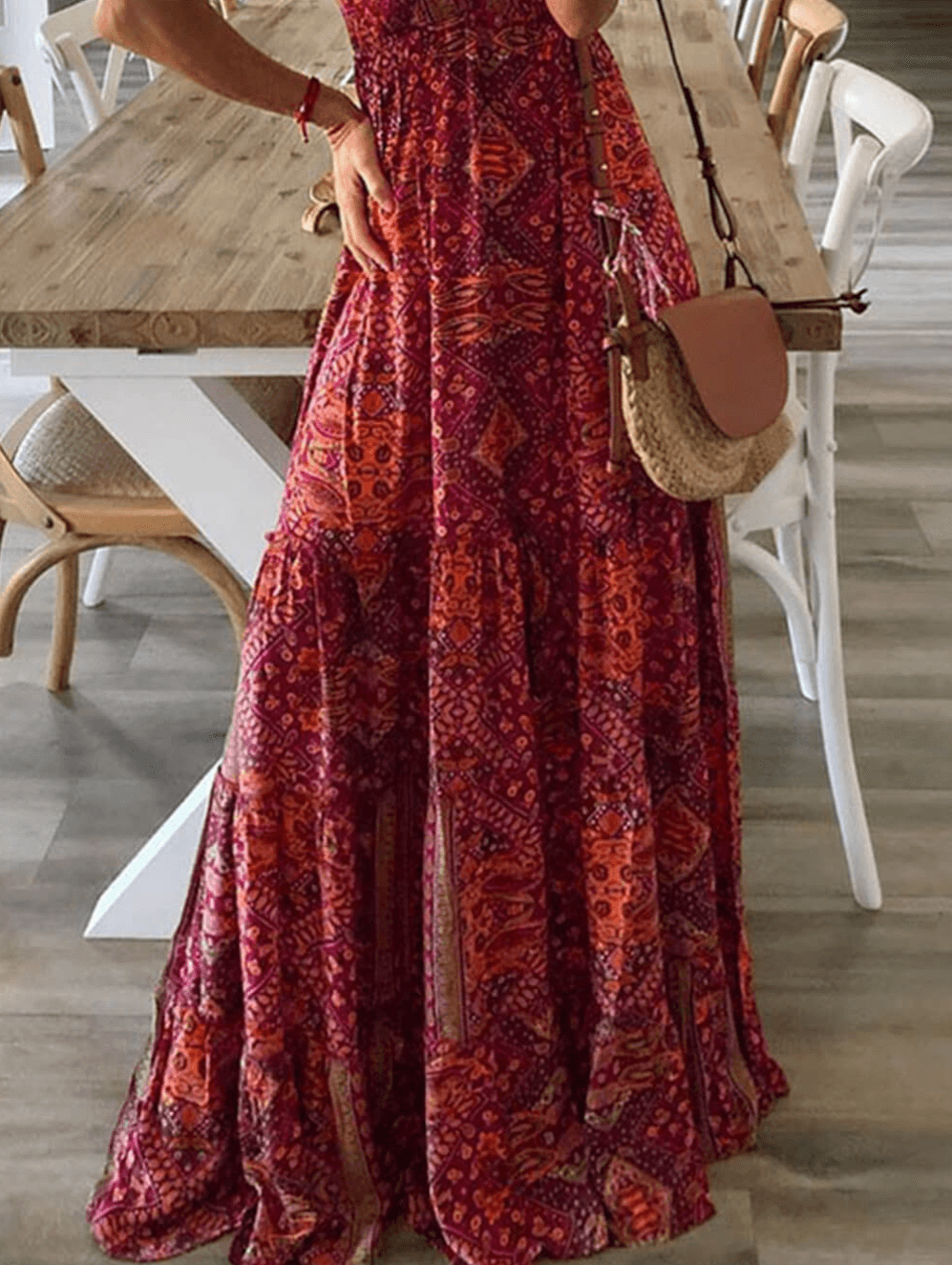 Women's Long Sleeve Summer Dress: Lightweight Casual Gown