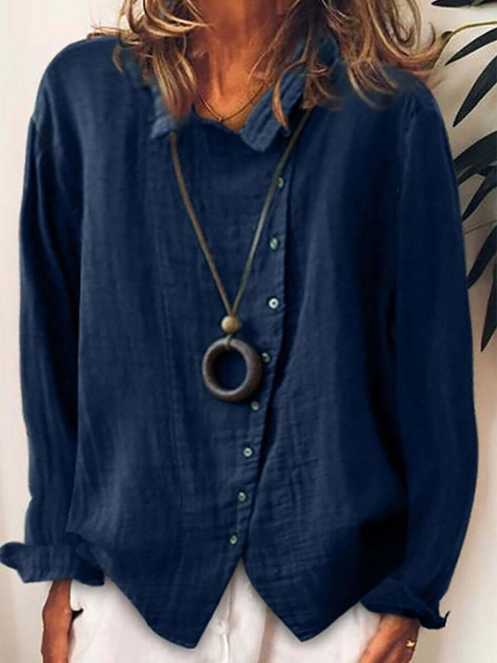Women's Relaxed Cotton Linen Long Shirt