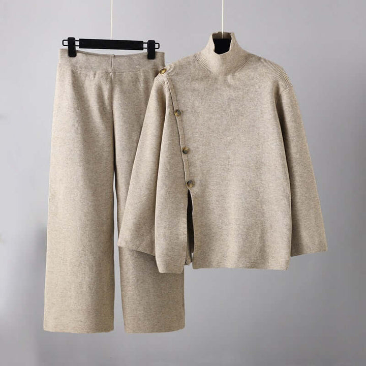 Women's Cozy Knitted High-Collar Set