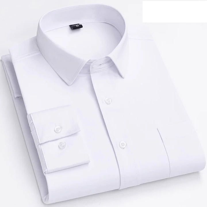 Men's Classic Long-Sleeve Shirt with Chest Pocket