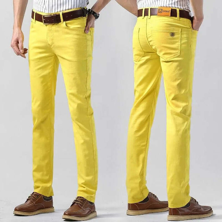 Men's Slim Fit Cotton Trousers: Breathable, Tailored Style