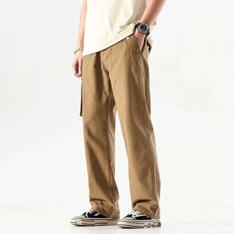 Men's Relaxed Fit Cargo Trousers: Multiple Pockets & Durable Cotton