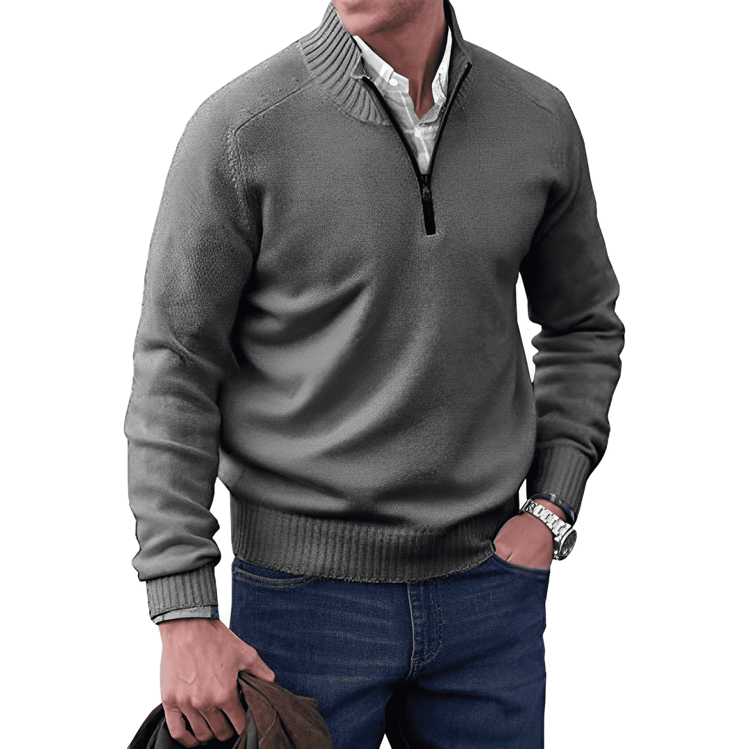 Men's Relaxed-Fit Long-Sleeve Wool Sweater