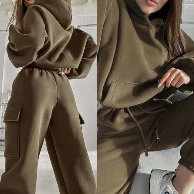 Women's Cozy Hoodie & Jogger Set: Relaxed Fit Loungewear