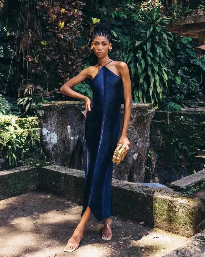 Elegant Asymmetrical Fringe Summer Dress