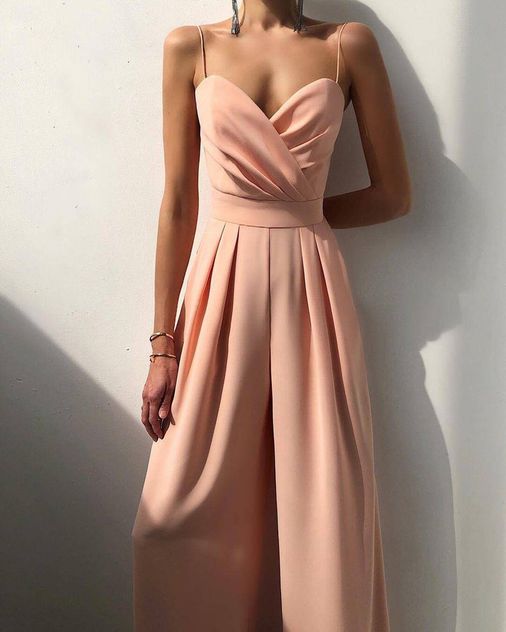 Women's High-Waist Sleeveless Jumpsuit
