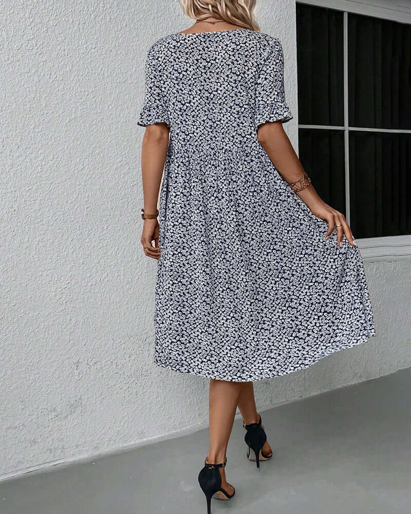 Floral Summer Dress: Lightweight & Breathable A-Line Dress