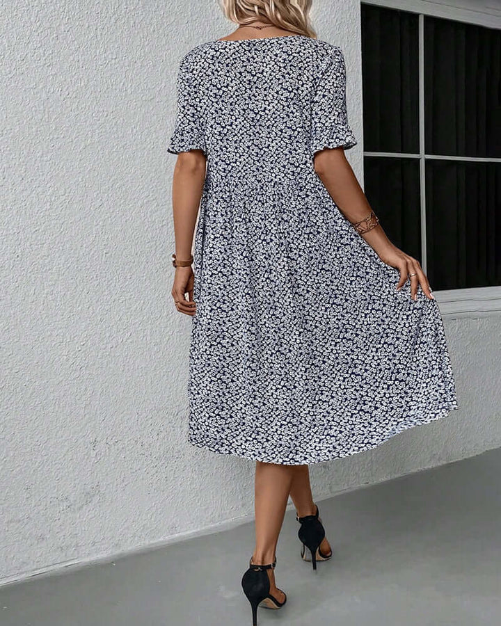 Floral Summer Dress: Lightweight & Breathable A-Line Dress