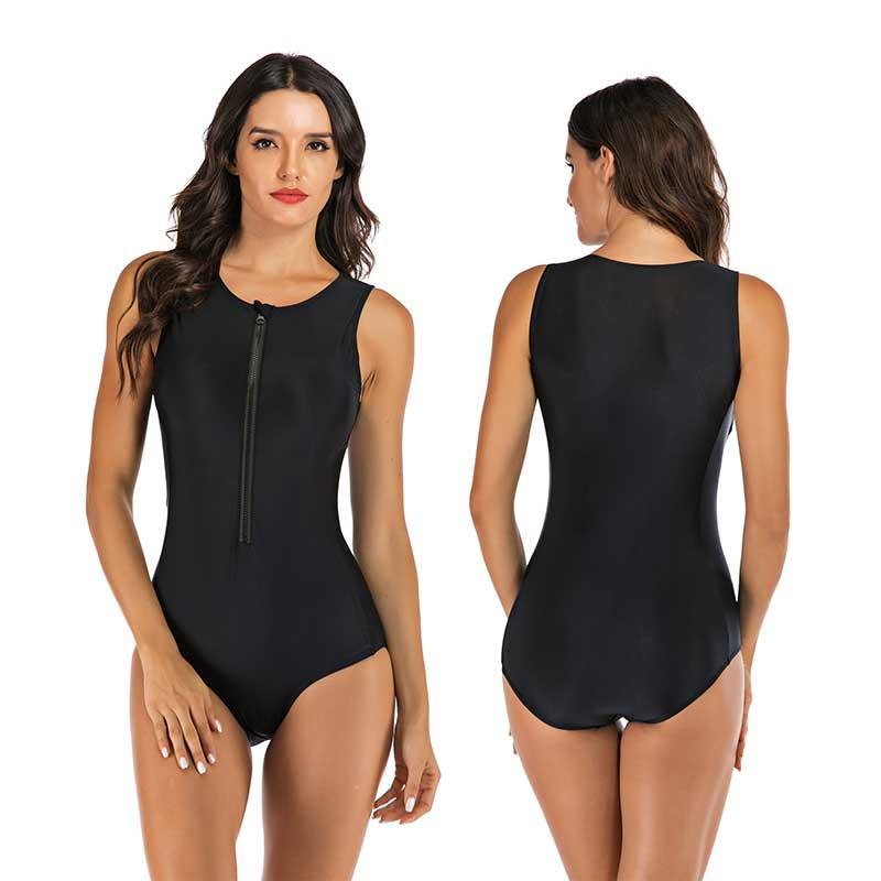 Women's Sporty Zippered Swimsuit