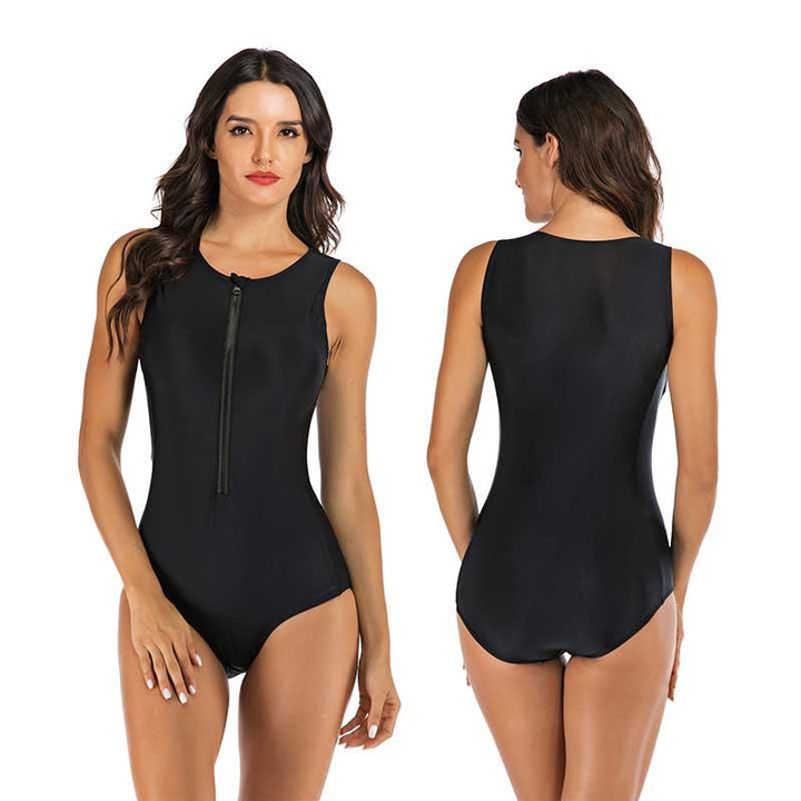 Women's Sporty Zippered Swimsuit