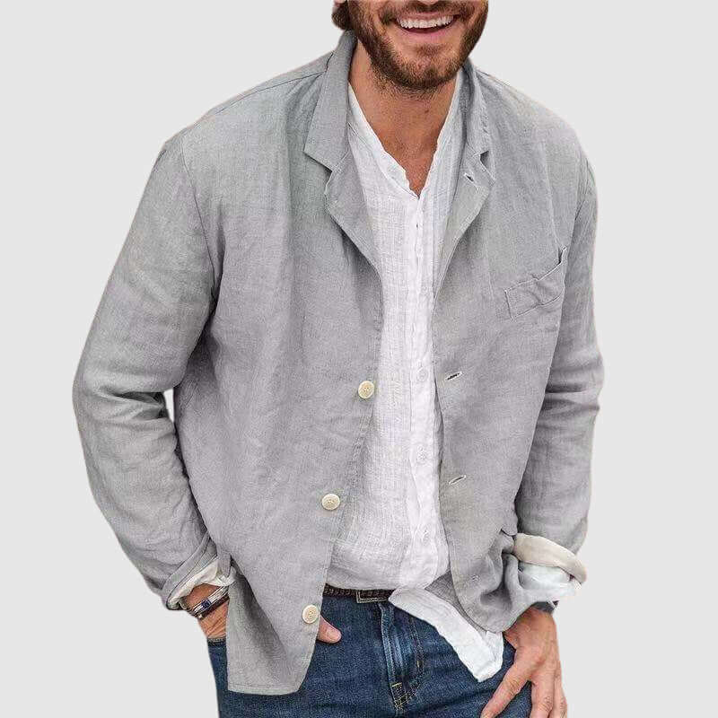 Men's Casual Cotton Loose Fit Jacket