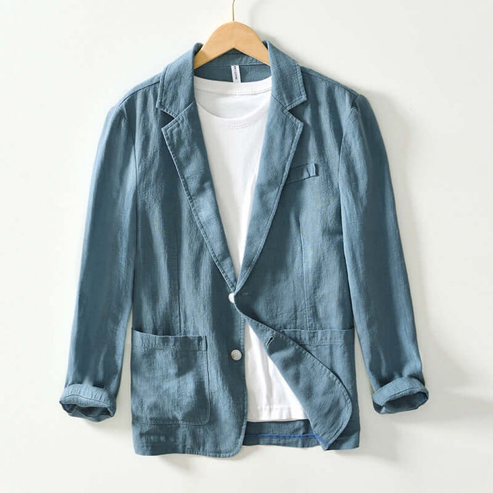 Men's Sustainable Linen Jacket: Lightweight All-Season Blazer