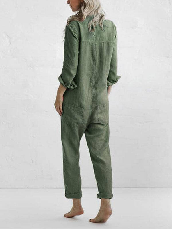 Women's Versatile Button-Up Jumpsuit