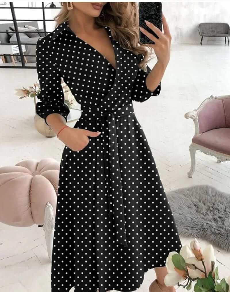 Elegant Midi Wrap Dress for Women