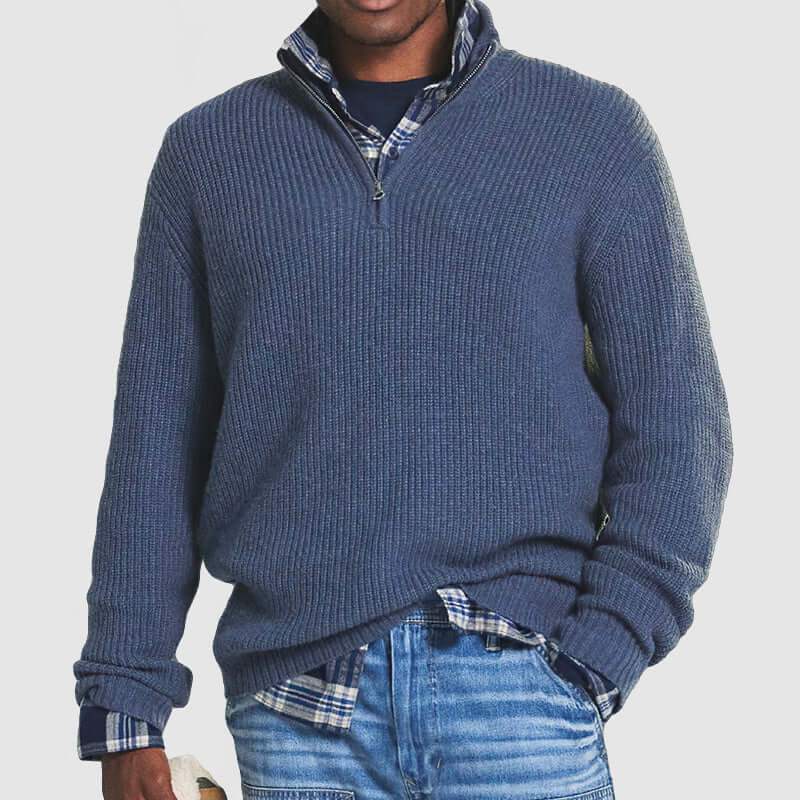 Men's Casual Knitted Sweater: Warm & Stylish