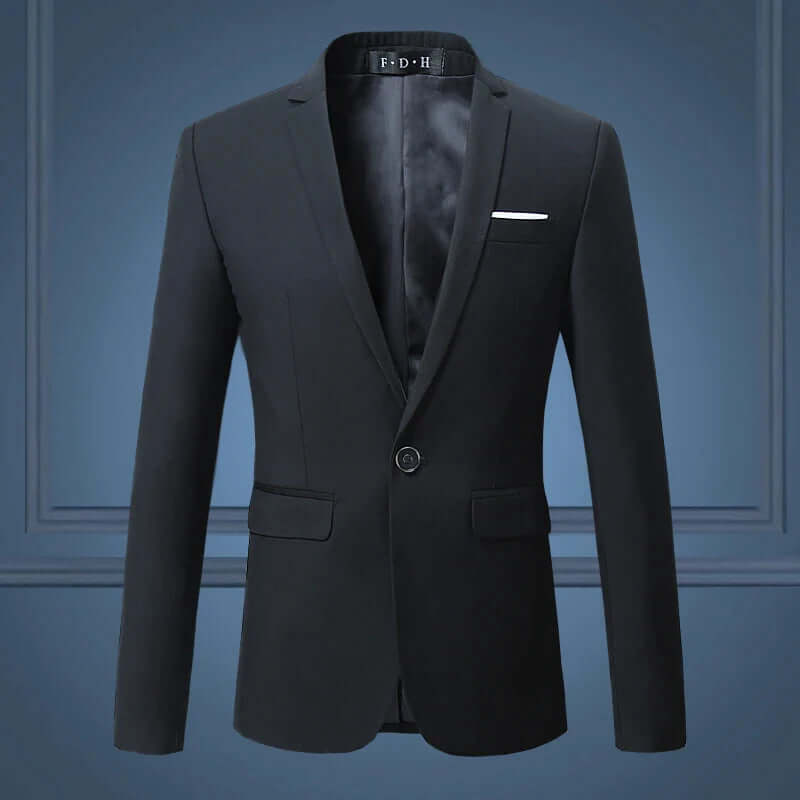 Men's Classic Formal Plain Blazer: Versatile Tailored Fit