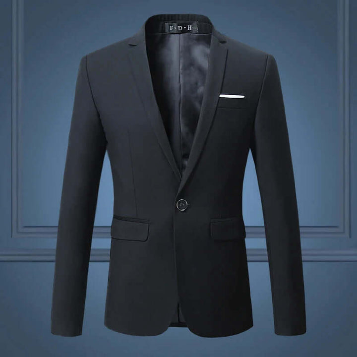 Men's Classic Formal Plain Blazer: Versatile Tailored Fit