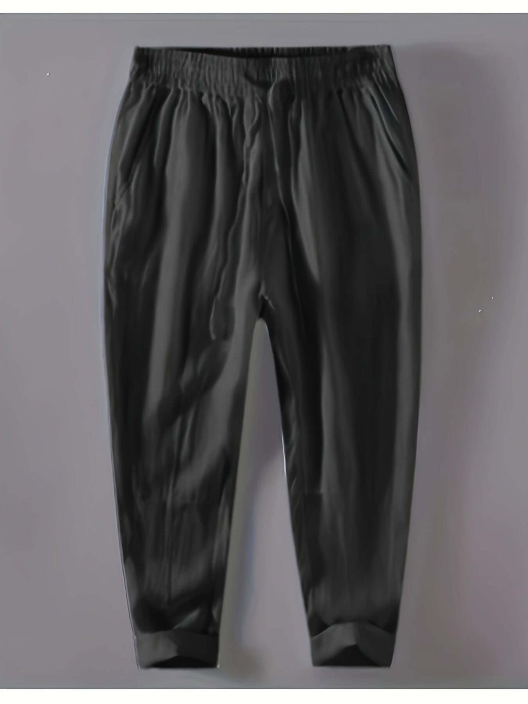Men's Relaxed Fit Trousers: Breathable Cotton Linen Blend