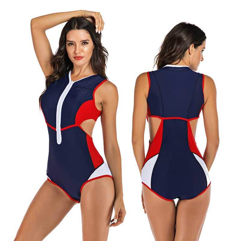 Women's Sporty Zippered Swimsuit