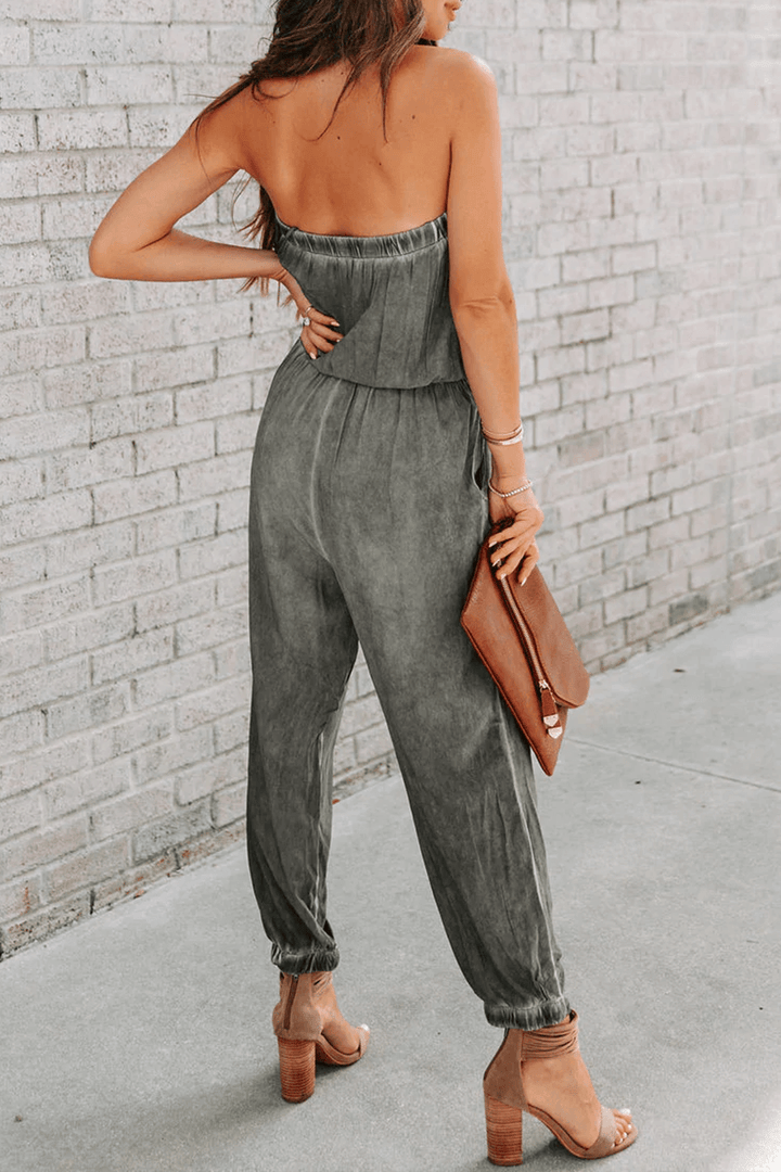 Women's Adjustable Strapless Summer Jumpsuit