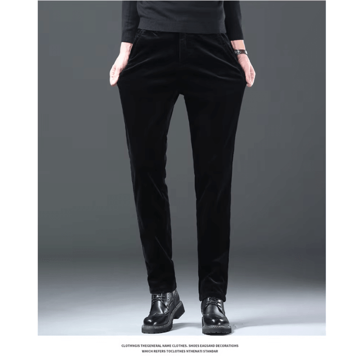 Men's Warm Fleece-Lined Corduroy Trousers