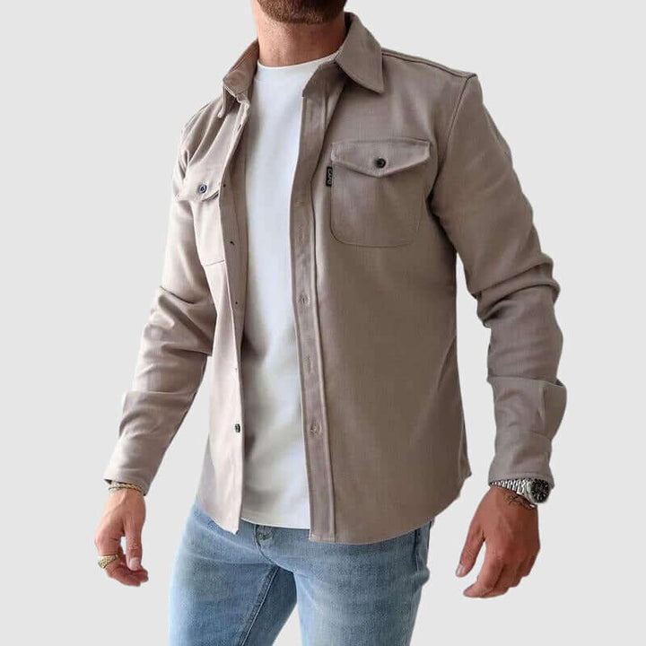 Men's Stylish Lapel Collar Shirt: Urban Streetwear