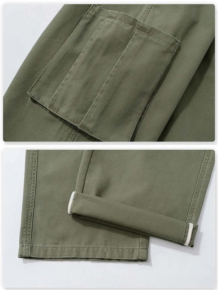 Men's Relaxed Fit Cargo Trousers: Multiple Pockets & Durable Cotton