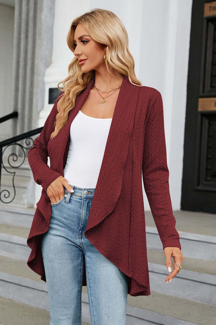 Women's Casual Open-Front Longline Cardigan