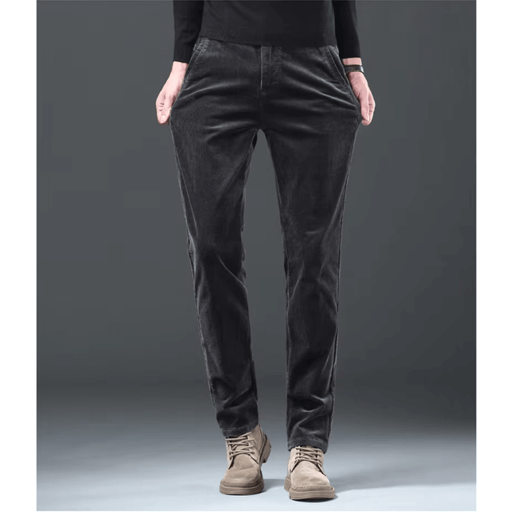 Men's Warm Fleece-Lined Corduroy Trousers