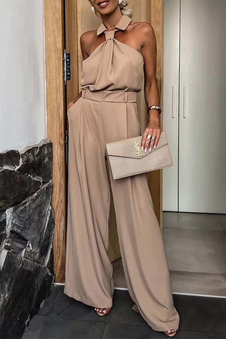 Women's Sleek Pocket Jumpsuit: Versatile & Comfortable