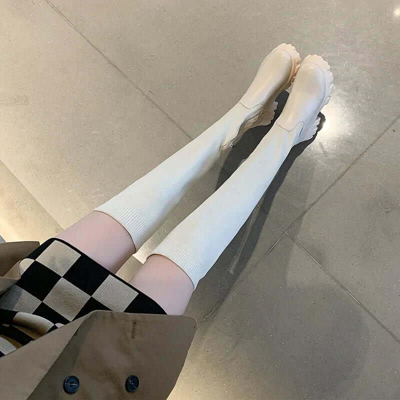 Women's Over-the-Knee Stretch Boots: Stylish & Comfortable Footwear