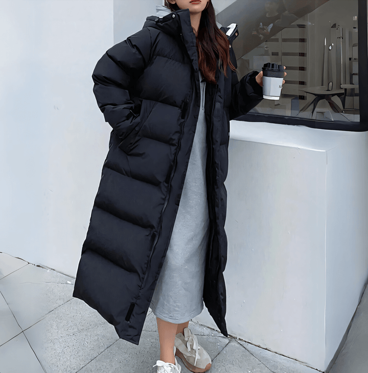 Women's Long Padded Hooded Jacket