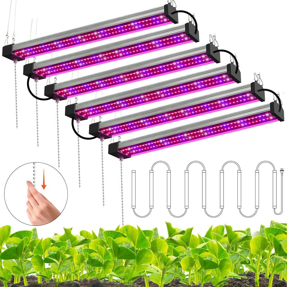 Full spectrum LED grow light with adjustable pull switch, mimics sunlight for plant growth, energy-efficient, promotes photos