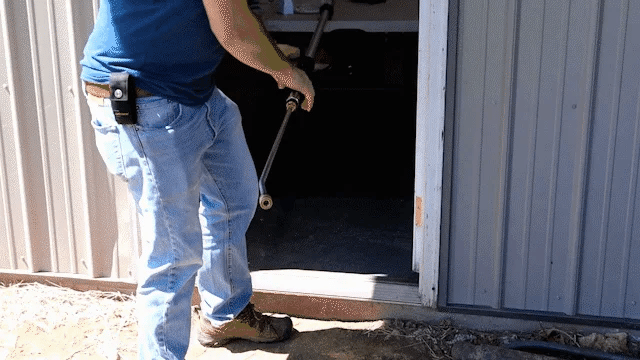 "Heavy-duty telescopic pressure washer wand set with 24-foot reach and durable brass, stainless steel construction."