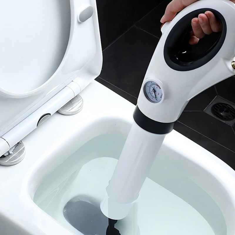 "High-power eco-friendly plunger with sleek compact design, ideal for effortless drain cleaning and easy handling."