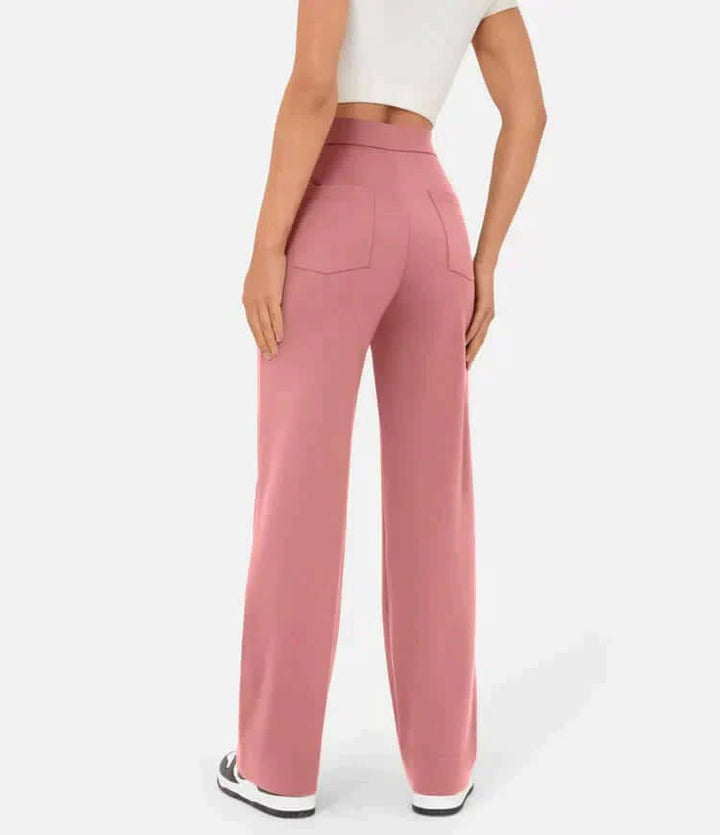 Comfortable High-Waisted Elastic Trousers for Women