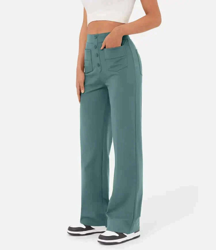 Comfortable High-Waisted Elastic Trousers for Women