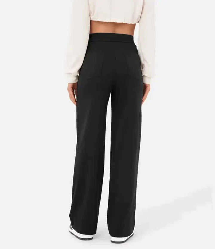 Comfortable High-Waisted Elastic Trousers for Women