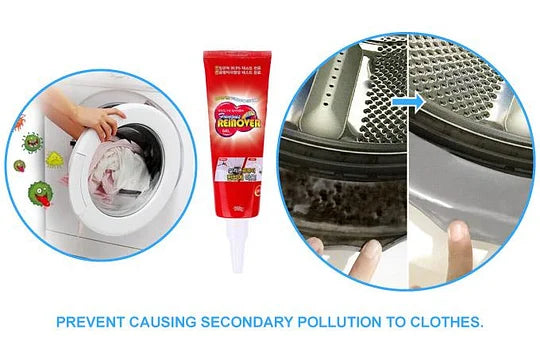 "Household Mold Remover Gel - Clear gel tube; removes stubborn mold stains; ideal for bathroom and kitchen cleaning."