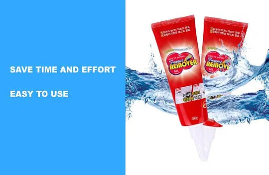 "Household Mold Remover Gel - Clear gel tube; removes stubborn mold stains; ideal for bathroom and kitchen cleaning."