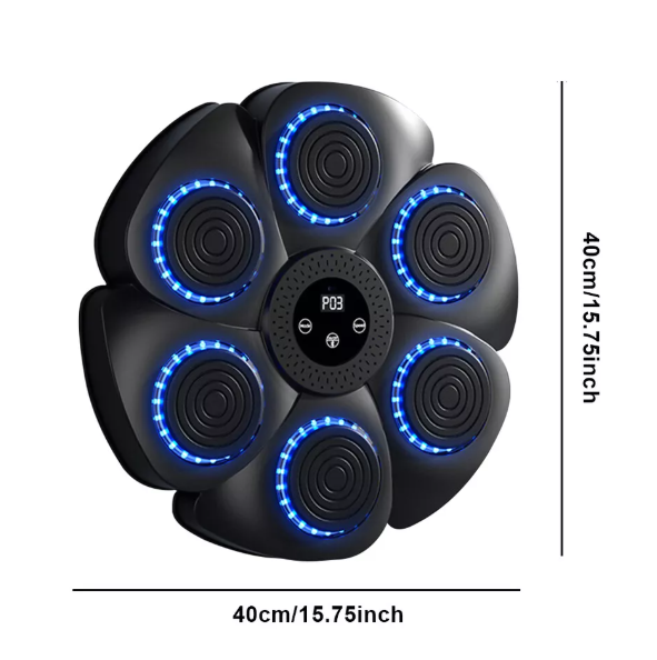"Interactive music boxing pad with LED lights and Bluetooth, perfect punch pad for home boxing workouts. Durable ABS material