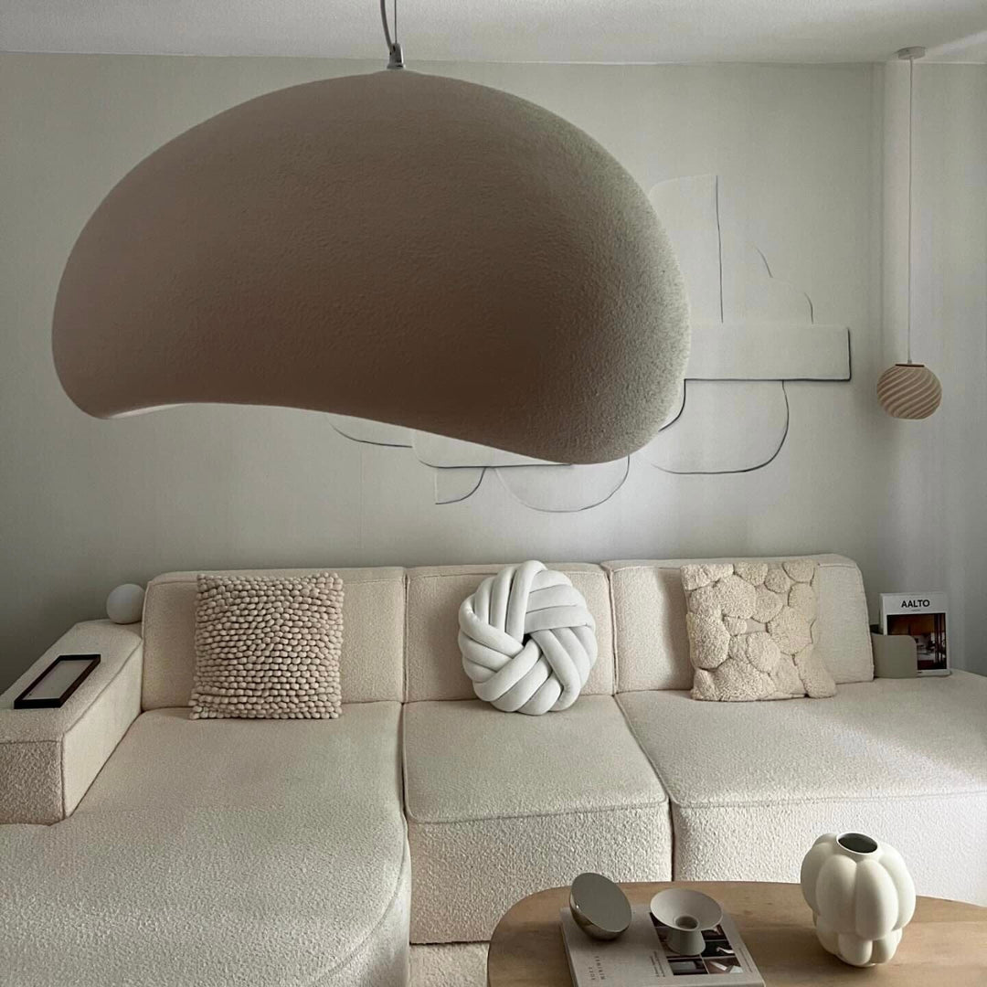 Modern Boho resin chandelier with soft glow, elegant design, and warm illumination; ideal for varied interiors and decor.