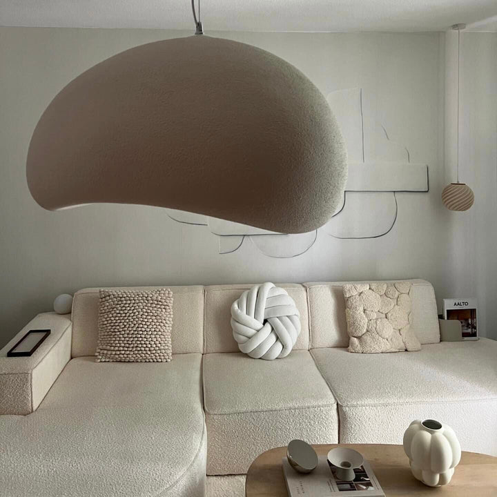 Modern Boho resin chandelier with soft glow, elegant design, and warm illumination; ideal for varied interiors and decor.