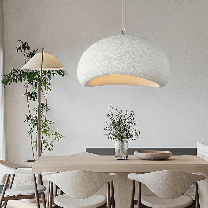 Modern Boho resin chandelier with soft glow, elegant design, and warm illumination; ideal for varied interiors and decor.