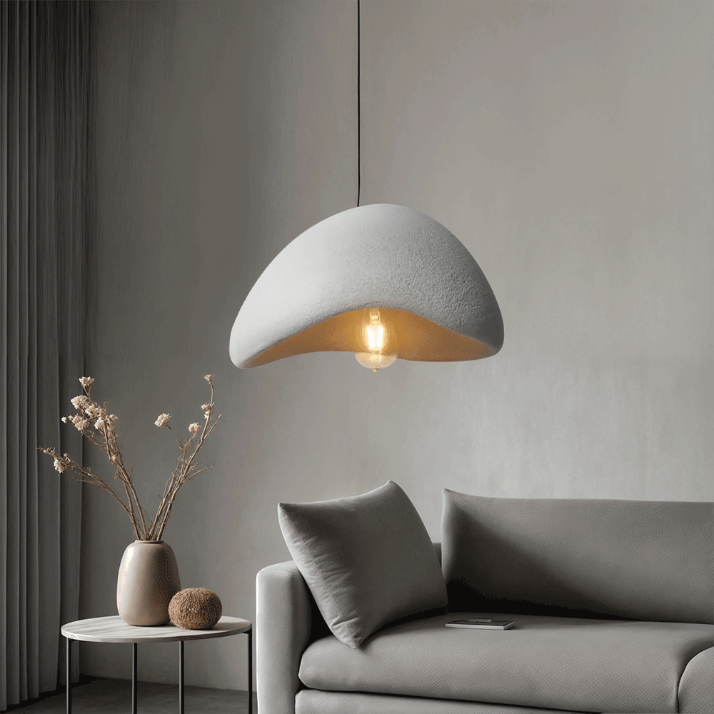 Modern Boho resin chandelier with soft glow, elegant design, and warm illumination; ideal for varied interiors and decor.