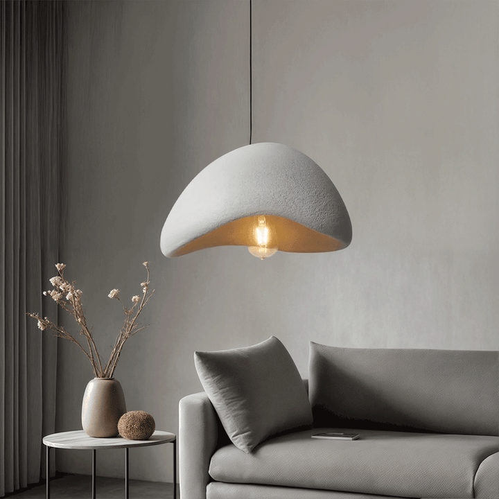 Modern Boho resin chandelier with soft glow, elegant design, and warm illumination; ideal for varied interiors and decor.