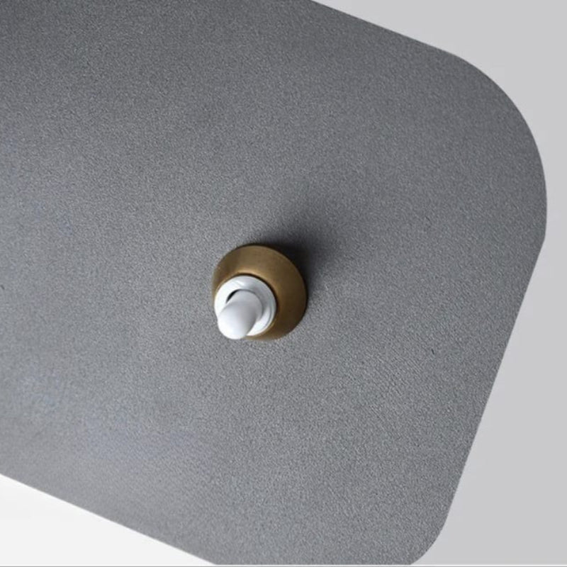 Nordic LED Wall Sconce with switch, sleek design, green color, metal and wood, contemporary lighting, minimalist elegance.